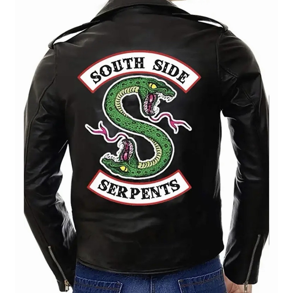 BRAND NEW Riverdale South Side Serpents Faux Leather Biker Jacket Size XS